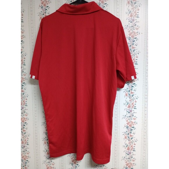 KFC Work Crest Uniform Polo Red Logo Shirt Sz L Kentucky Fried Chicken W/ STAINS - Picture 2 of 7